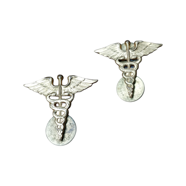 WWII US Medic Collar Insignia Set