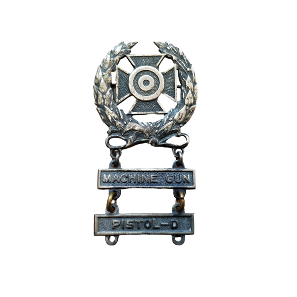 WWII US Marksman Badge Machine Gun / Pistol-D