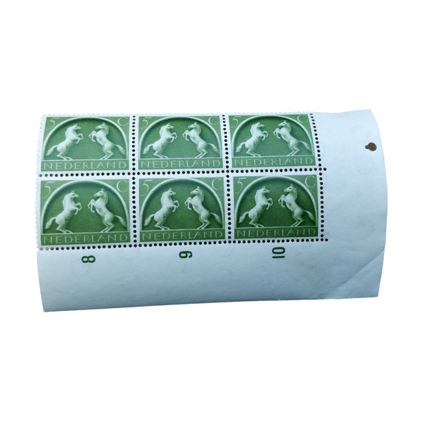 WWII Dutch Stamp Sheet 1943 Saxon Horses