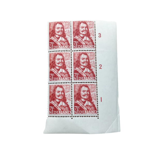 WWII Dutch Stamp Sheet 1943 De Ruyter