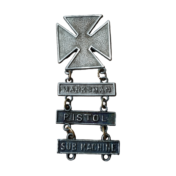 WWII US Marksman Badge Marksman, Pistol, Submachine Gun