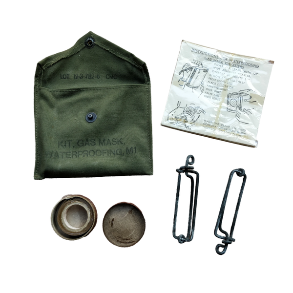 WWII US Waterproofing Gas Mask Kit