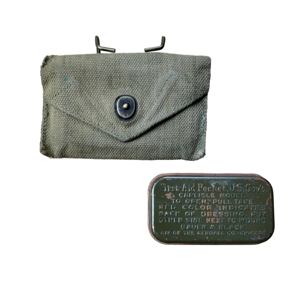 WWII US First Aid Pouch With Tin
