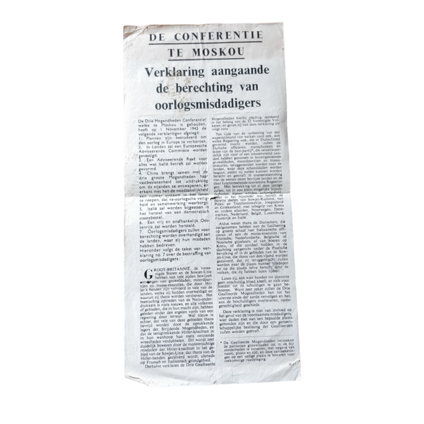 WWII Dutch Pamphlet Moskou