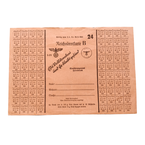 WWII German Reichs Brottkarte
