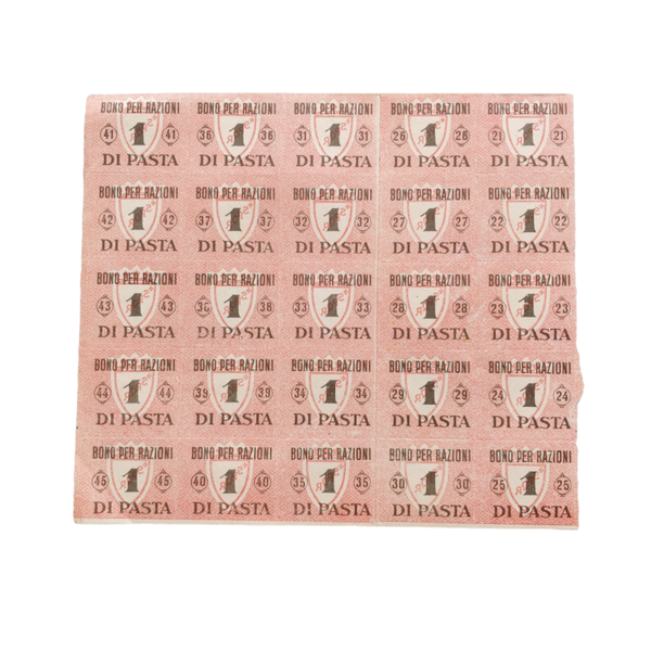 WWII Italian Food Coupon Sheet