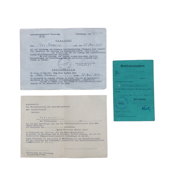 1945 German Paperwork Set Brameier