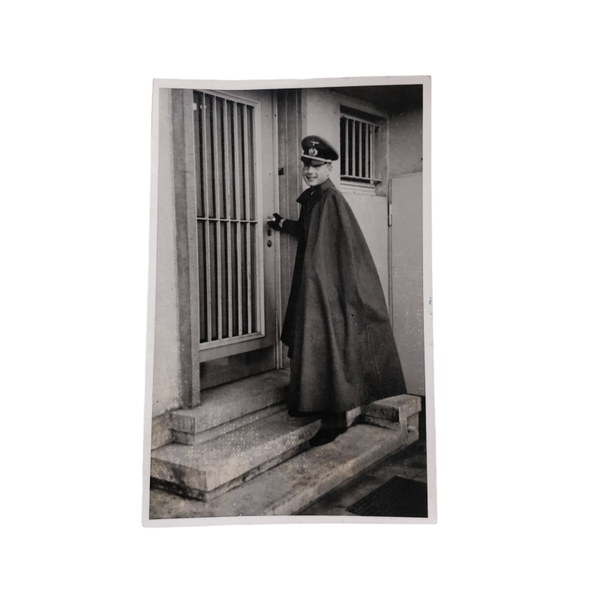 WWII German Postcard Photograph Raincoat