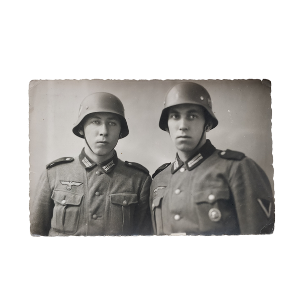 WWII German Postcard Photograph Brothers