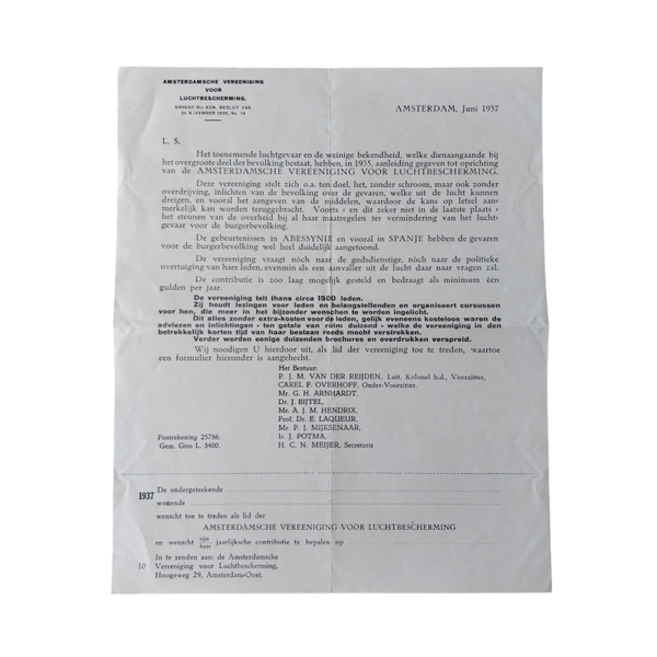 WWII Dutch LBD Document Amsterdam