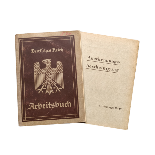 WWII German Arbeitsbuch + Doc. Heilbronn