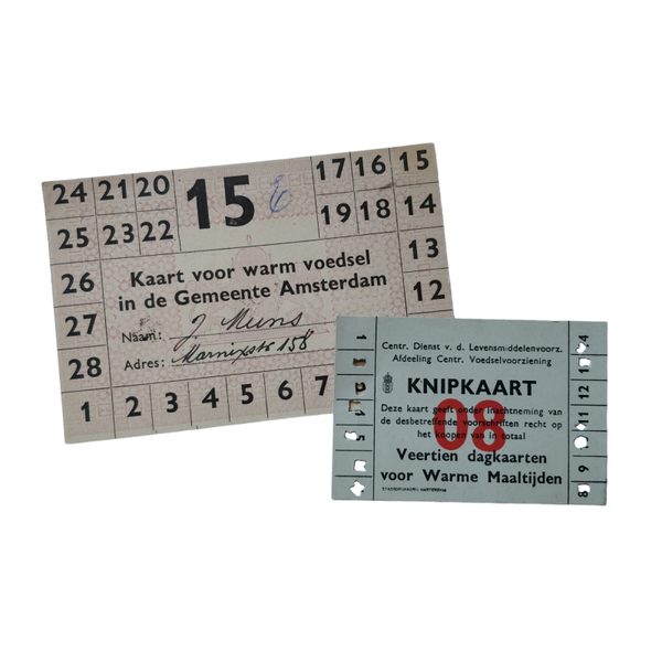 WWII Dutch Food Coupons/Cards Amsterdam