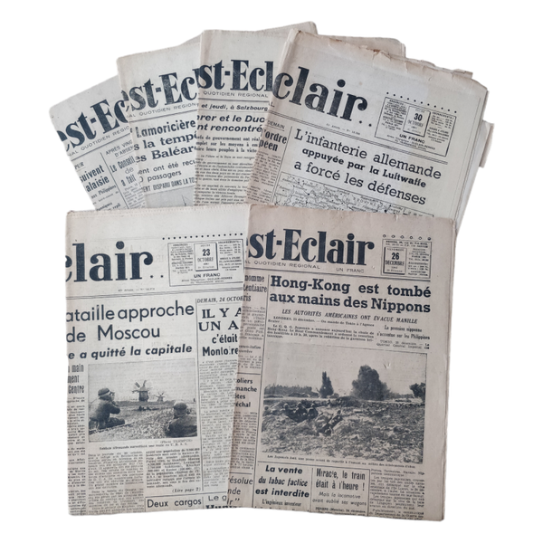WWII French Newspaper Set