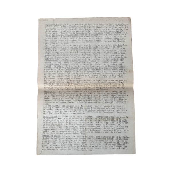 WWII Dutch Resistance Newspaper Fighting Dutch SS