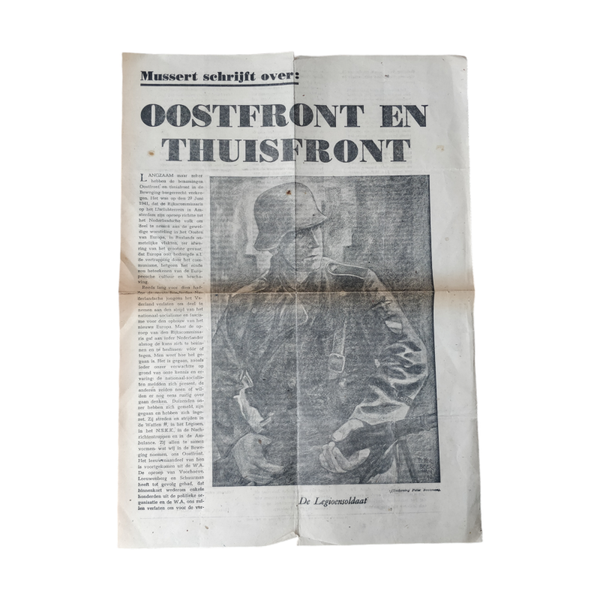 WWII Dutch NSB Newspaper SS