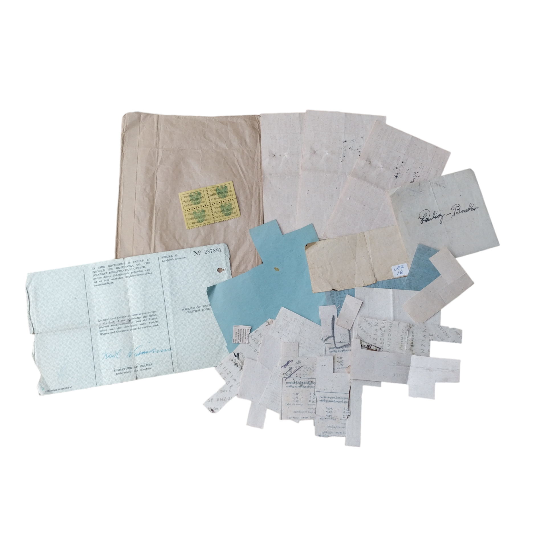 WWII German Food Coupon Set Clercq Militaria