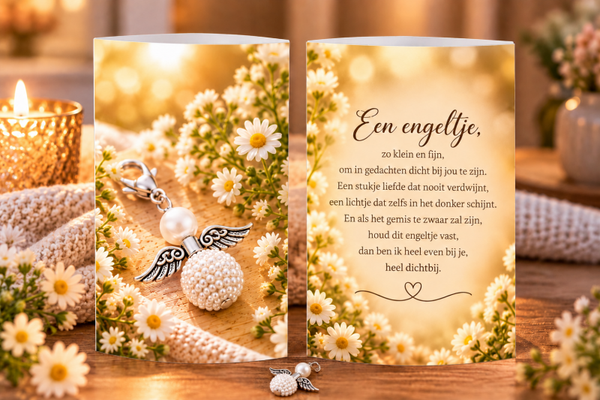 Uitvaartbedankje met een engeltje