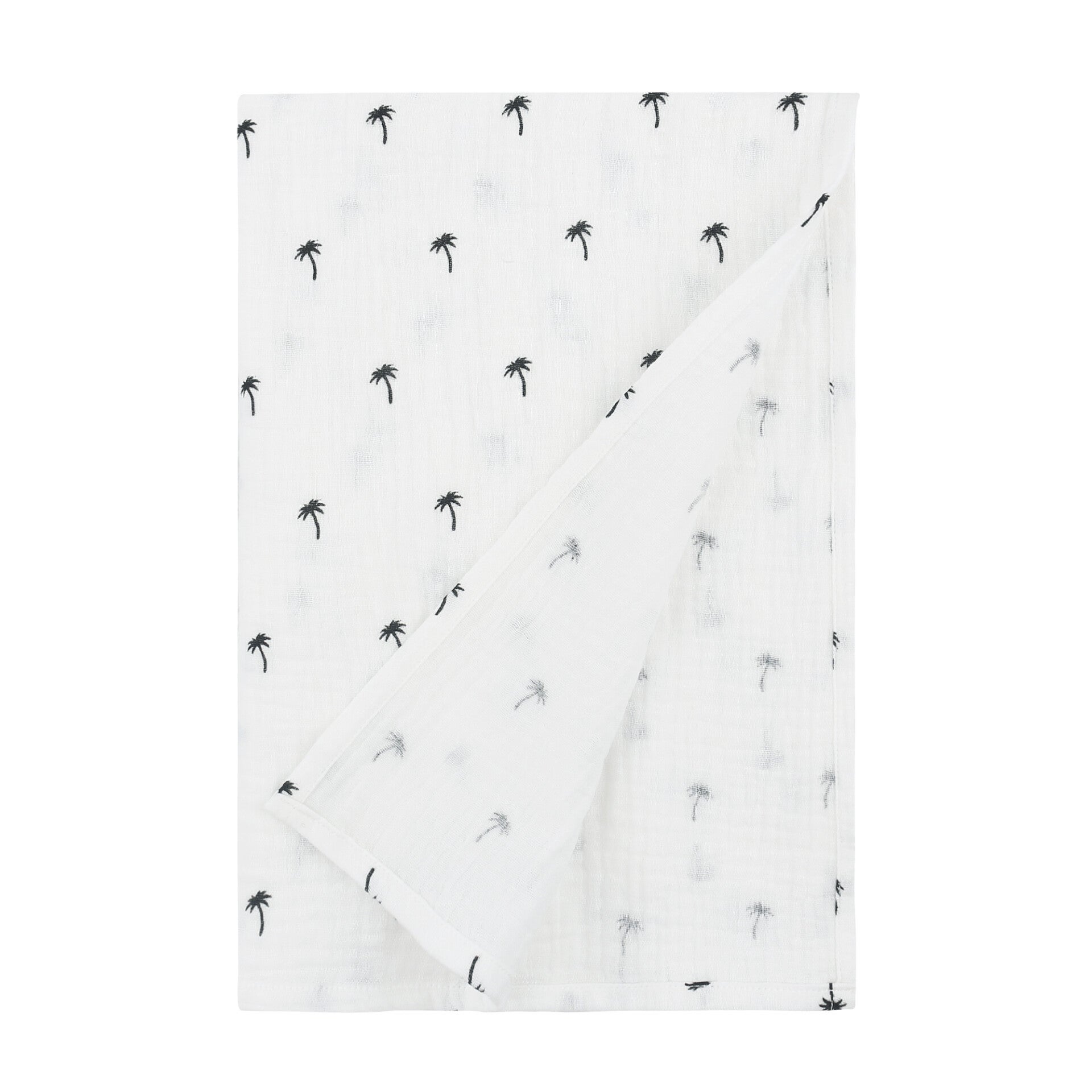 Small Palm Trees - Large Organic Muslin Cotton Cloth