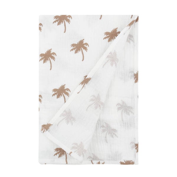 Large Palm trees - Large Organic Muslin Cotton Cloth