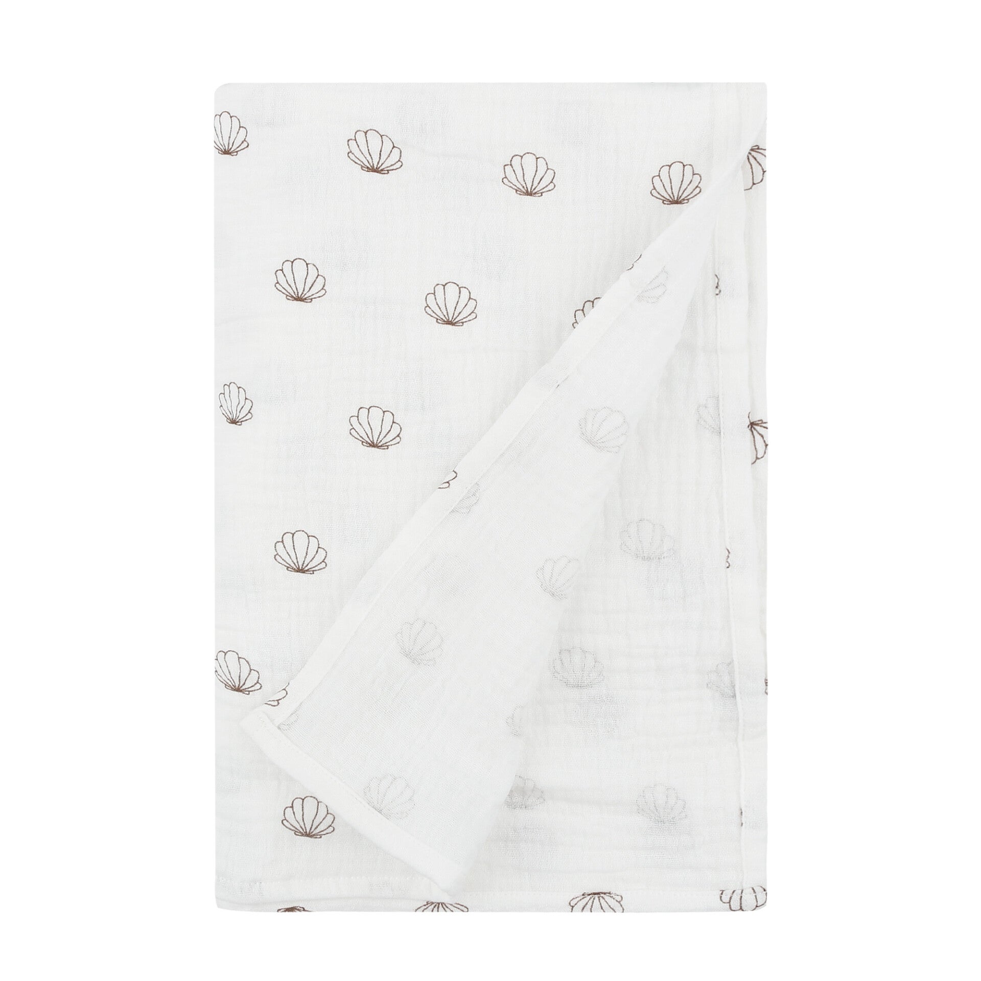 Seashells - Large Organic Muslin Cotton Cloth