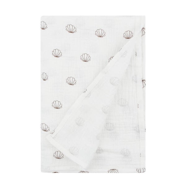 Seashells - Large Organic Muslin Cotton Cloth