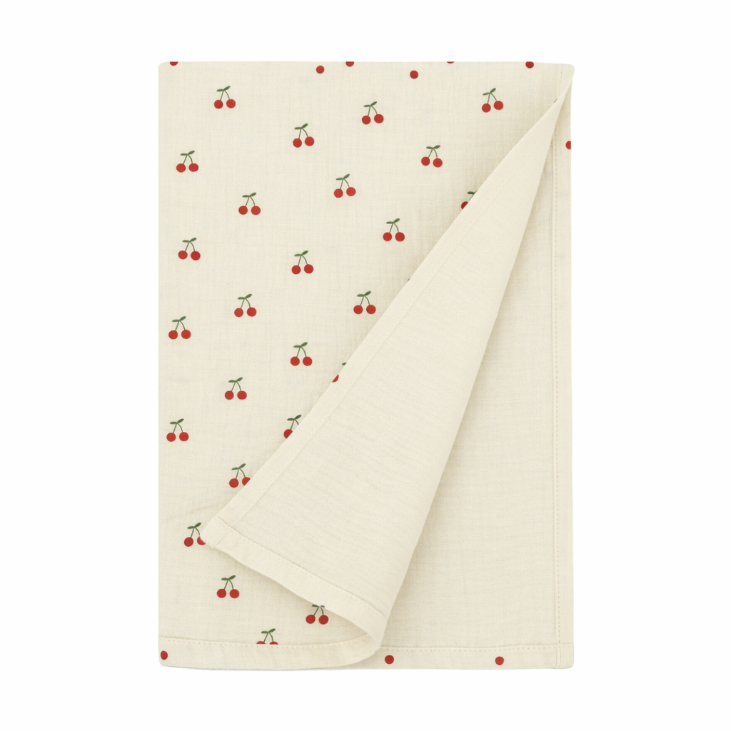 Cherry - Large Organic Muslin Cotton Cloth