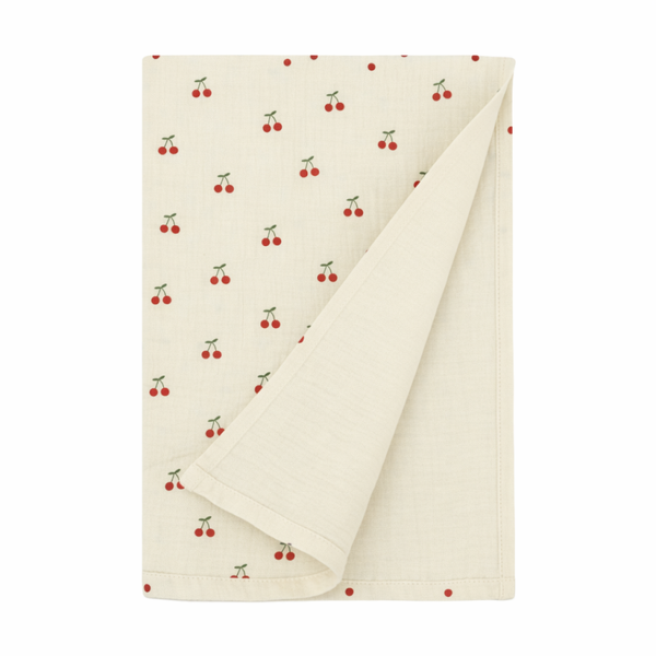 Cherry - Large Organic Muslin Cotton Cloth