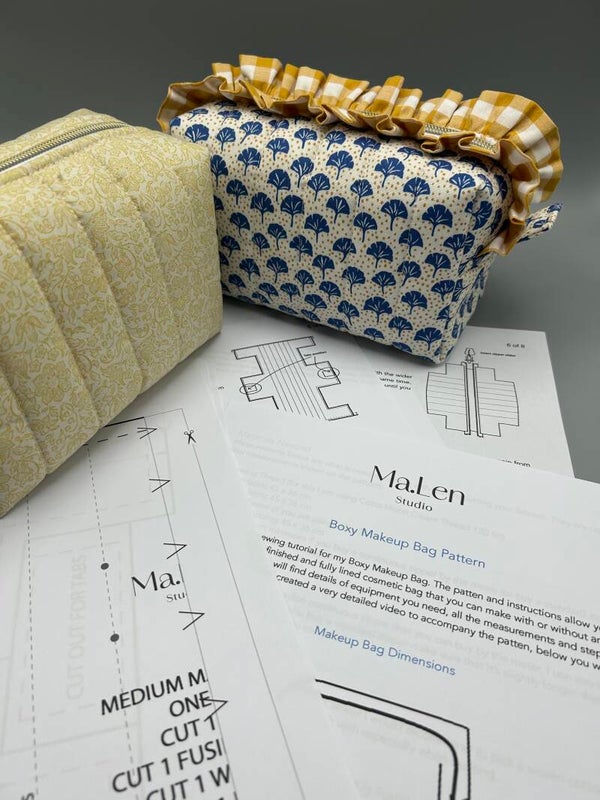 Boxy Makeup Bag Pattern