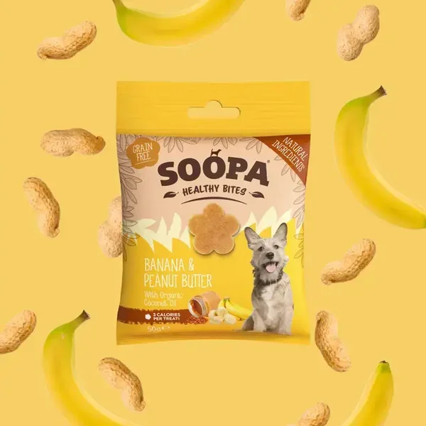 Golosinas para perros con Mantequilla de Cacahuete y Plátano