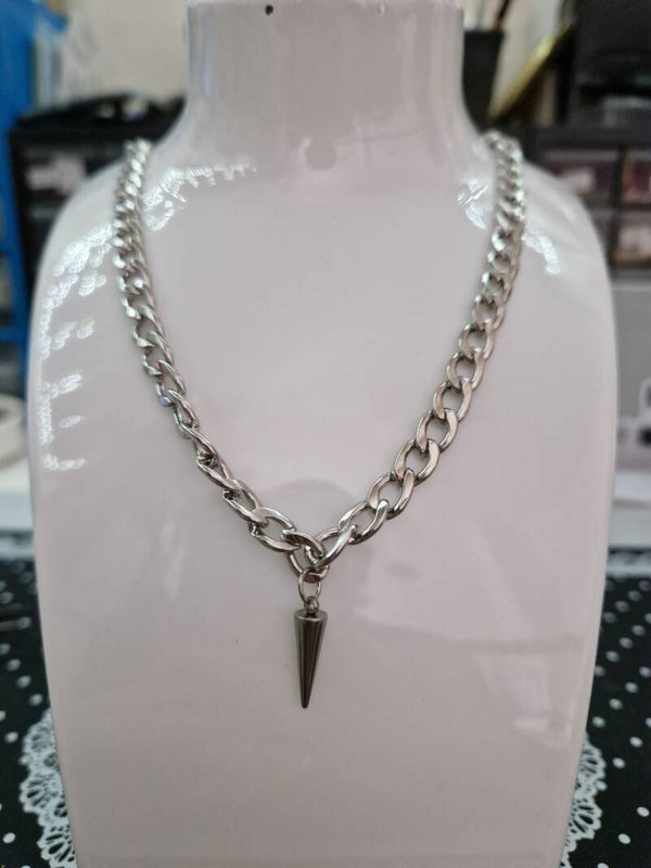 COLLIER PENDENTIF GEOMETRIQUE EN  ARGENT