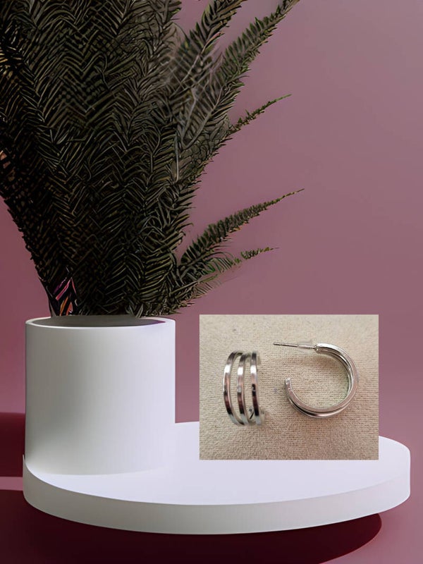 B.OREILLE 3 ANNEAU ARGENT