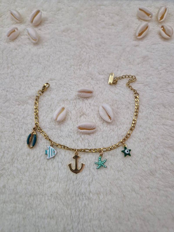 BRACELET VERT EN OR