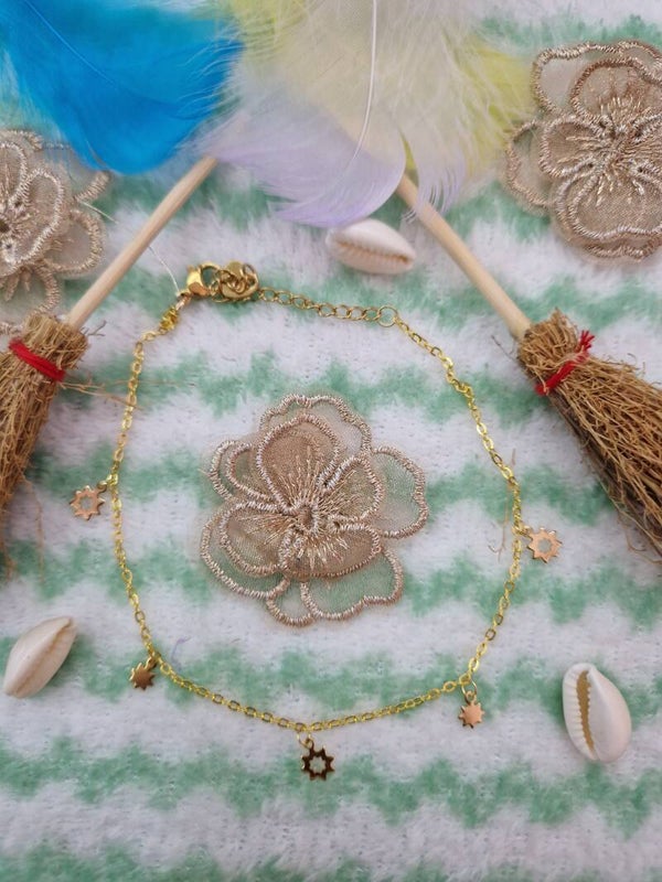 BRACELET FLEUR EN OR