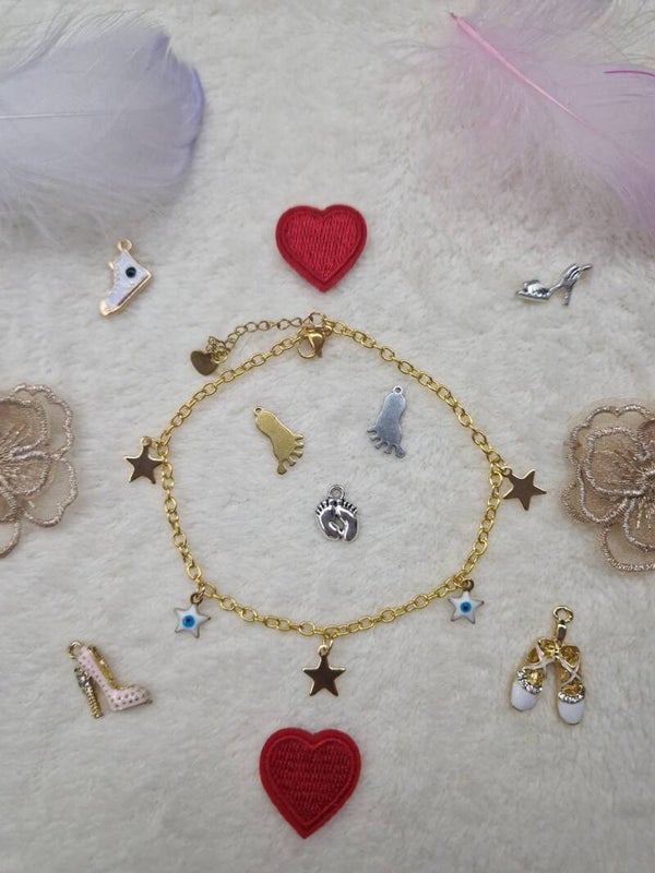 CHAINE DE CHEVILLE ETOILE EN OR