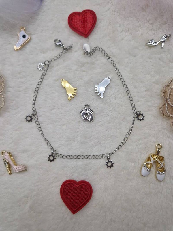 CHAINE DE CHEVILLE FLEUR ARGENT