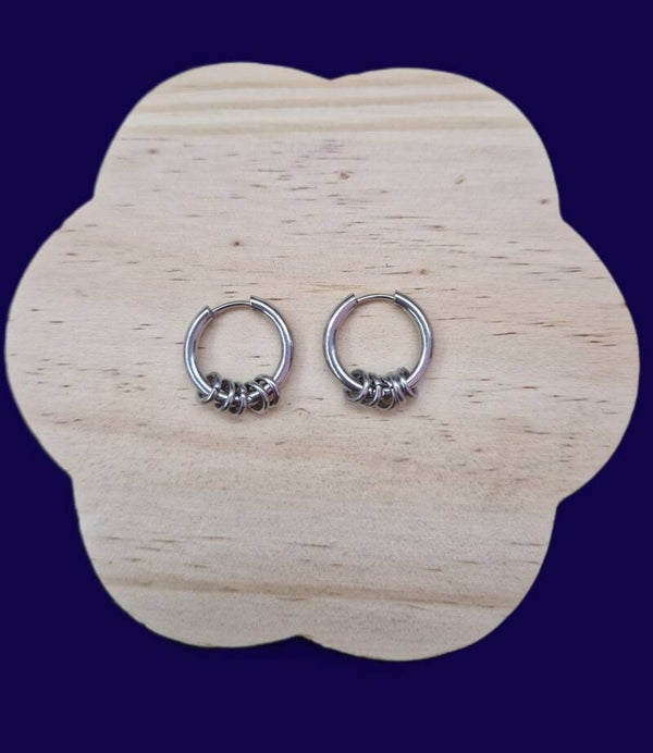 B.OREILLES ANNEAUX EN ARGENT