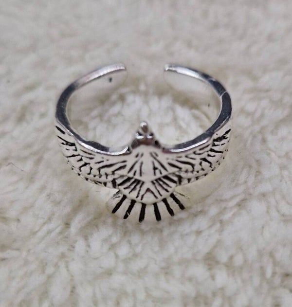 BAGUE AIGLE EN ARGENT