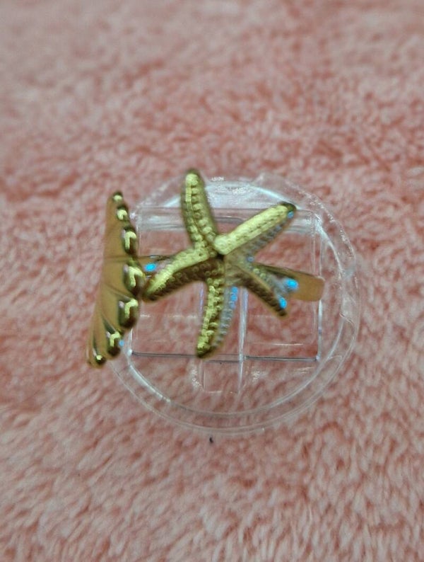 BAGUE ETOILE-COQUILLAGE EN OR