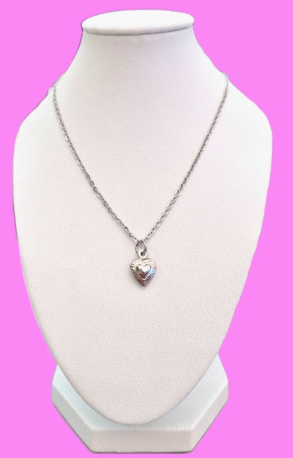 COLLIER COEUR EN ARGENT