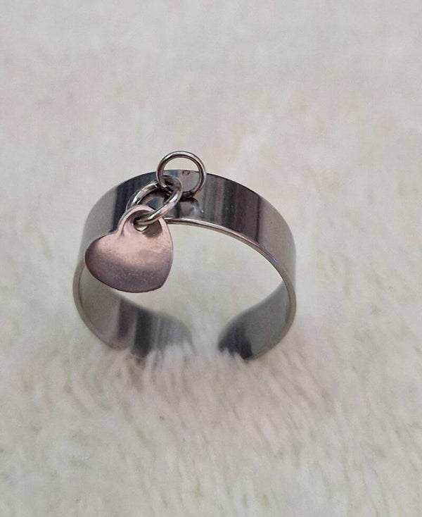 BAGUE COEUR EN ARGENT
