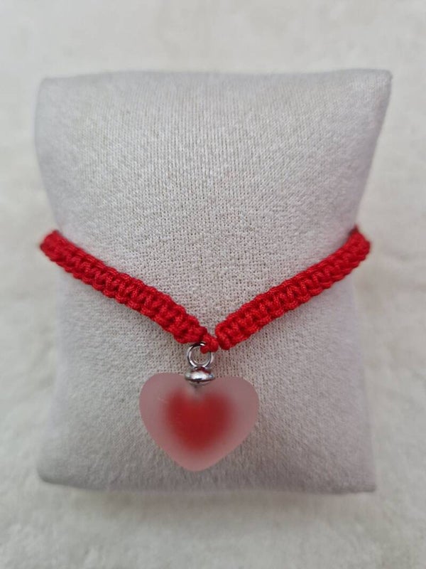 BRACELET NYLON COEUR ROUGE