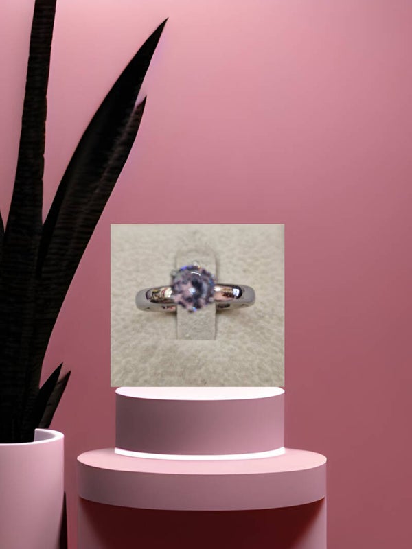 BAGUE SOLITAIRE ARGENT