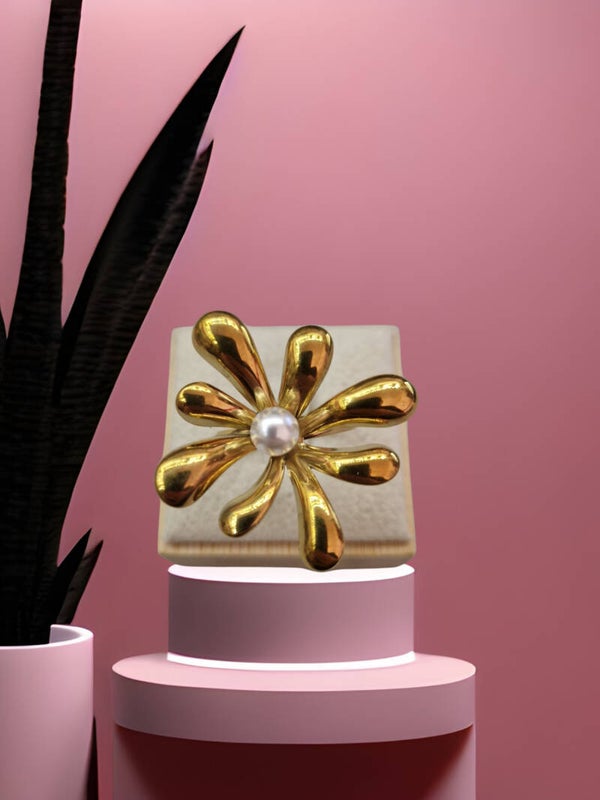 BAGUE GRAND FLEUR OR