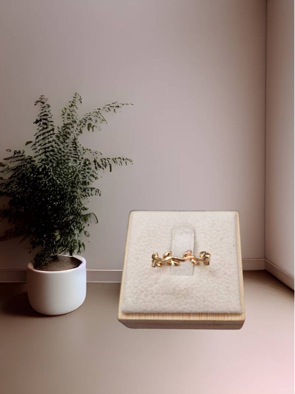 BAGUE ORTEIL FEULLE OR
