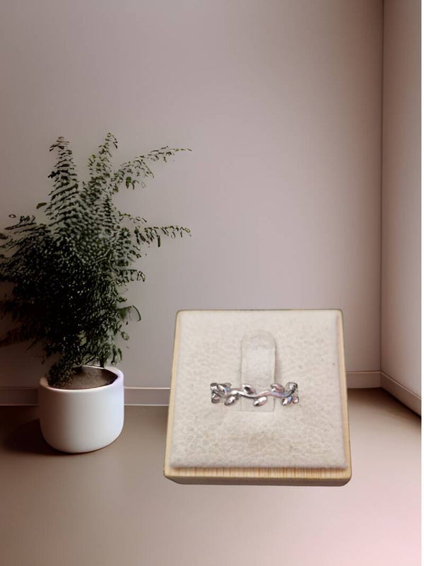 BAGUE ORTEIL FEUILLE ARGENT