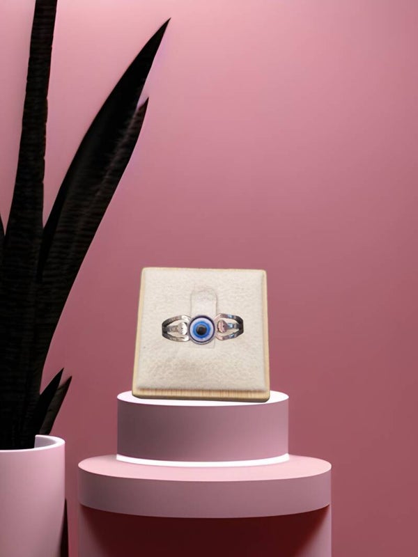 BAGUE OEIL DU DIABLE EN ARGENT