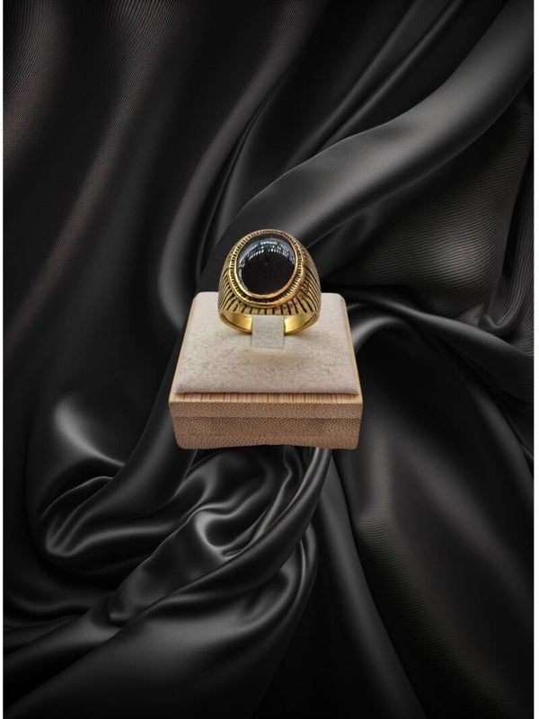 CHEVALIERE NACRE OVALE NOIR OR