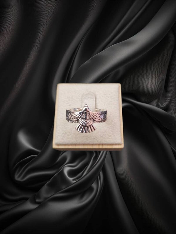 BAGUE AIGLE EN ARGENT