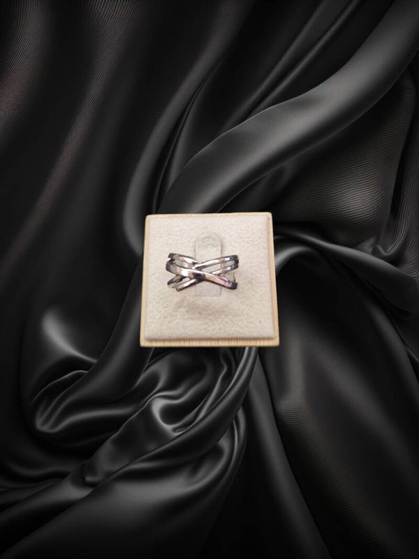 BAGUE ENTREMELER ARGENT