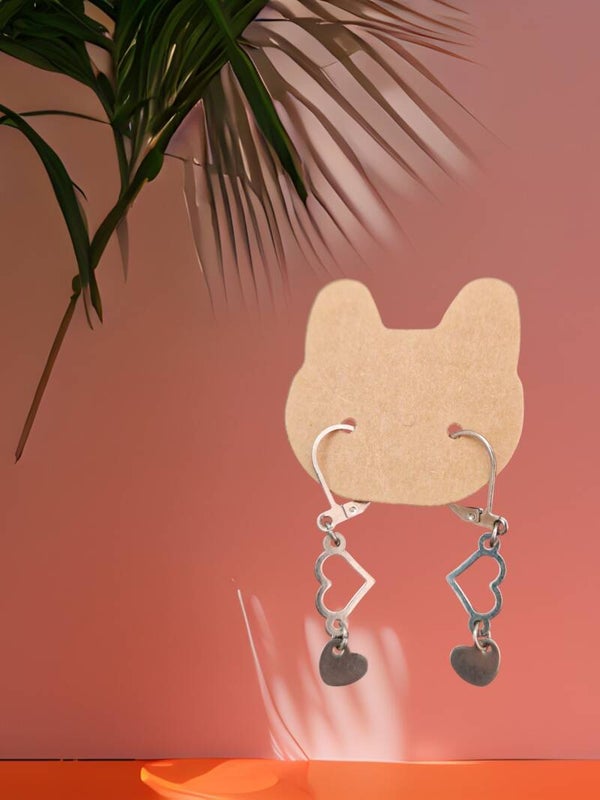 B.OREILLE DOUBLE COEUR ARGENT